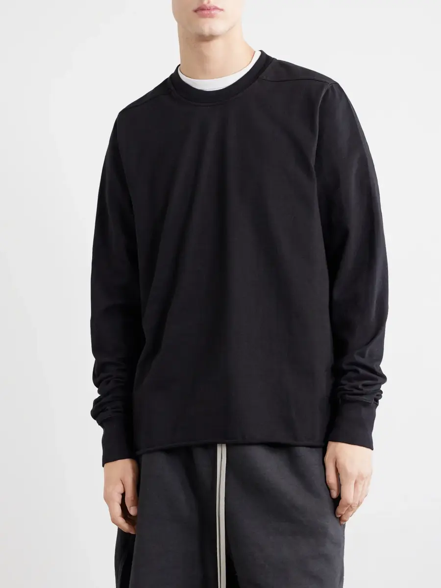 DRKSHDW by Rick Owens Cotton-Jersey Sweatshirt - Men | Thumbnail 3 DRKSHDW by Rick Owens Cotton-Jersey Sweatshirt - Men | Thumbnail 3
