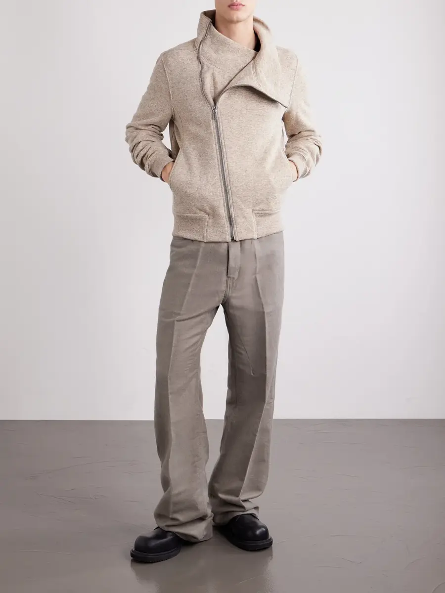 Rick Owens Bauhaus Wool and Cotton-Blend Zip-Up Sweater - Men | Thumbnail 2 Rick Owens Bauhaus Wool and Cotton-Blend Zip-Up Sweater - Men | Thumbnail 2