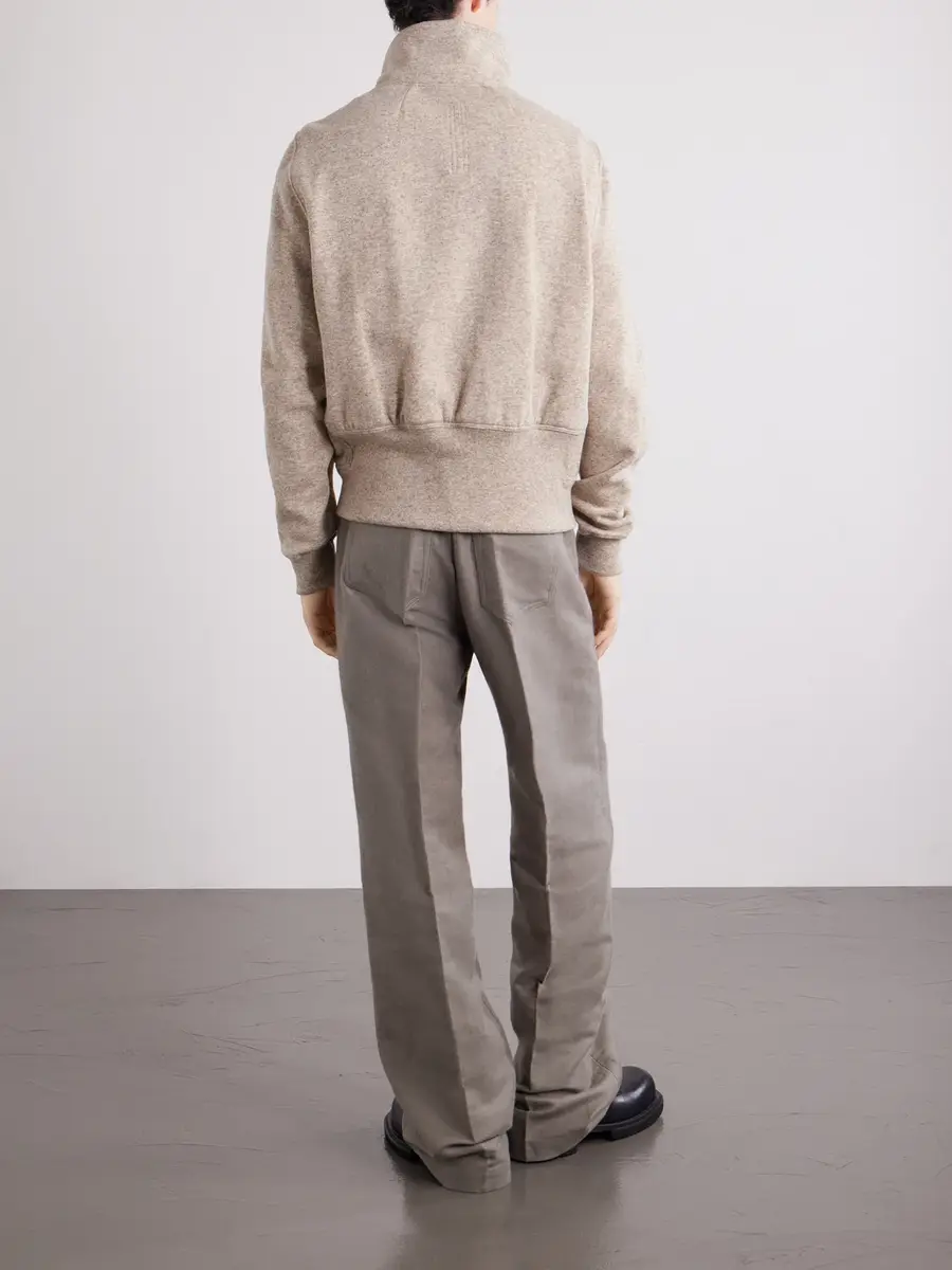 Rick Owens Bauhaus Wool and Cotton-Blend Zip-Up Sweater - Men | Thumbnail 4 Rick Owens Bauhaus Wool and Cotton-Blend Zip-Up Sweater - Men | Thumbnail 4