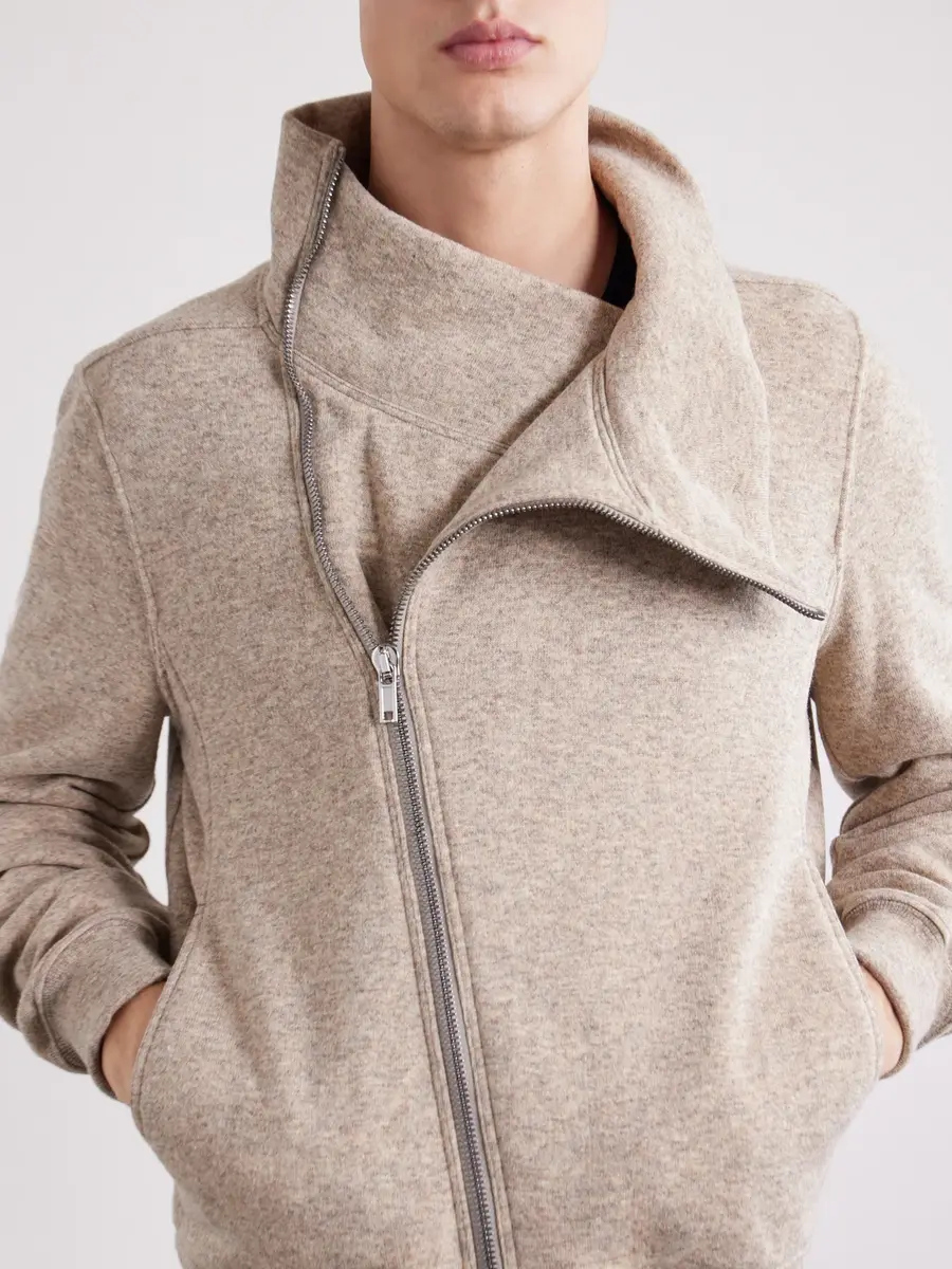 Rick Owens Bauhaus Wool and Cotton-Blend Zip-Up Sweater - Men | Thumbnail 5 Rick Owens Bauhaus Wool and Cotton-Blend Zip-Up Sweater - Men | Thumbnail 5