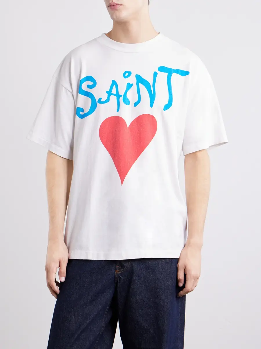 SAINT Mxxxxxx Logo-Print Cotton-Jersey T-Shirt - Men | Thumbnail 3
