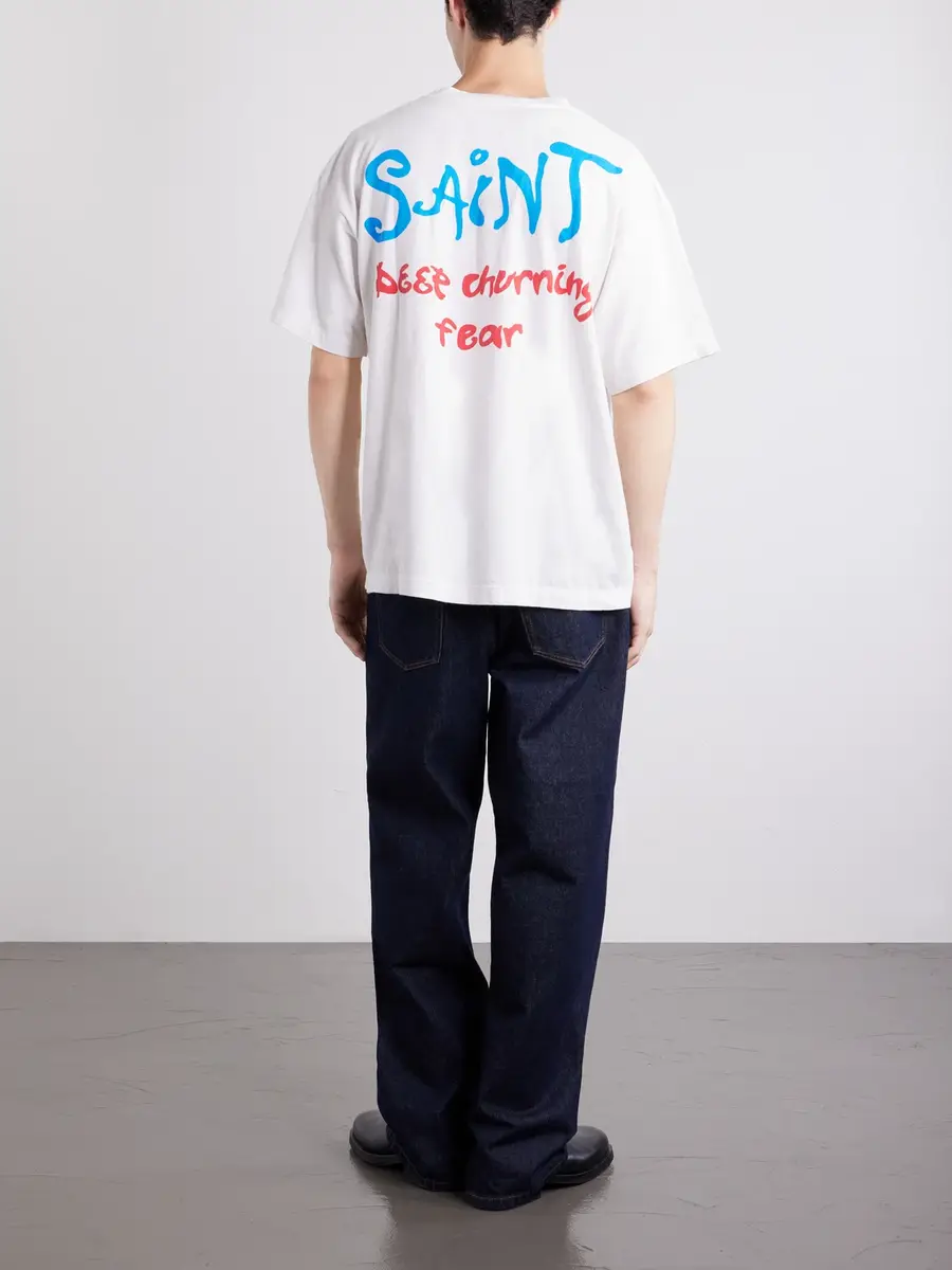 SAINT Mxxxxxx Logo-Print Cotton-Jersey T-Shirt - Men | Thumbnail 4