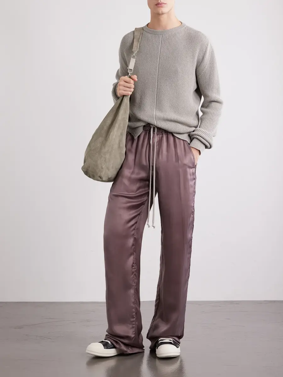 Rick Owens Dietrich Straight-Leg Shell Drawstring Trousers - Men | Thumbnail 2 Rick Owens Dietrich Straight-Leg Shell Drawstring Trousers - Men | Thumbnail 2