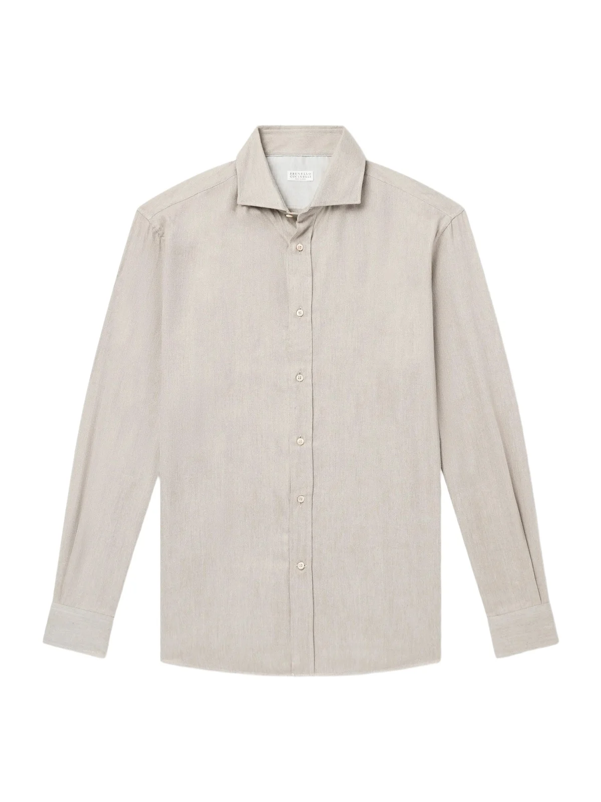 Brunello Cucinelli Herringbone Cotton and Lyocell-Blend Shirt - Men