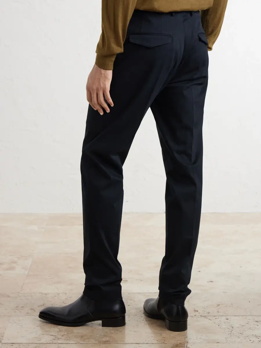 Slowear Incotex Tapered Pleated Cotton-Blend Gabardine Suit Trousers - Men | Thumbnail 4