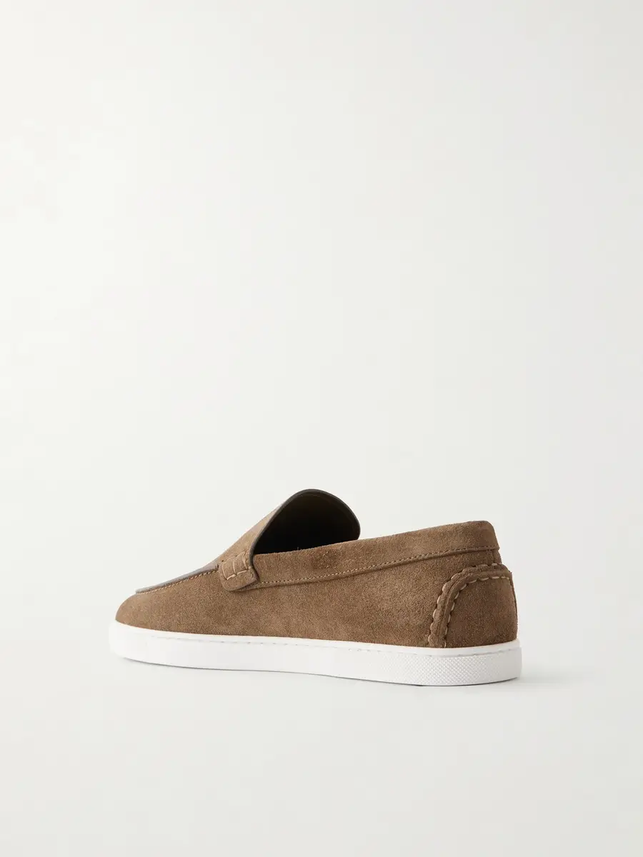 Christian Louboutin NeoCL Logo-Embossed Suede Boat Shoes - Men | Thumbnail 4 Christian Louboutin NeoCL Logo-Embossed Suede Boat Shoes - Men | Thumbnail 4