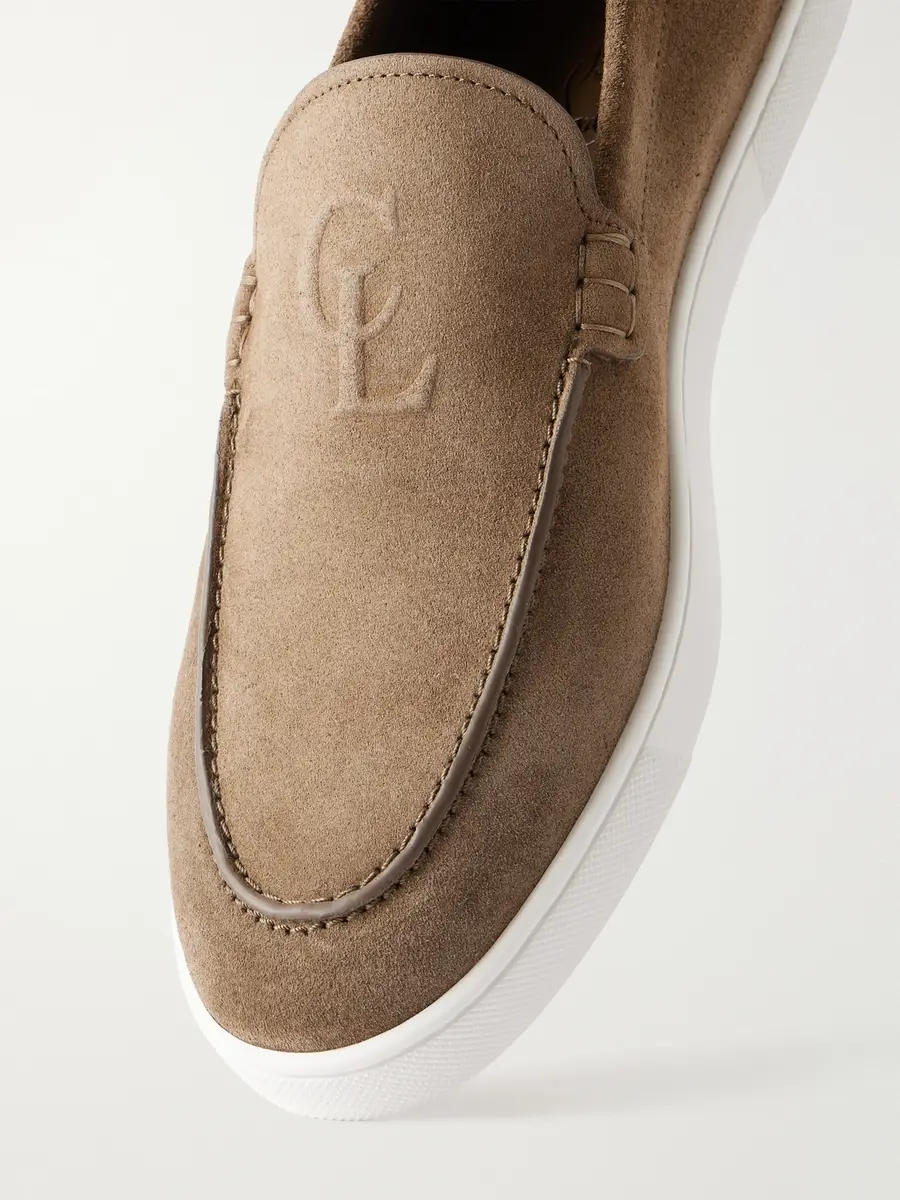 Christian Louboutin NeoCL Logo-Embossed Suede Boat Shoes - Men | Thumbnail 5 Christian Louboutin NeoCL Logo-Embossed Suede Boat Shoes - Men | Thumbnail 5