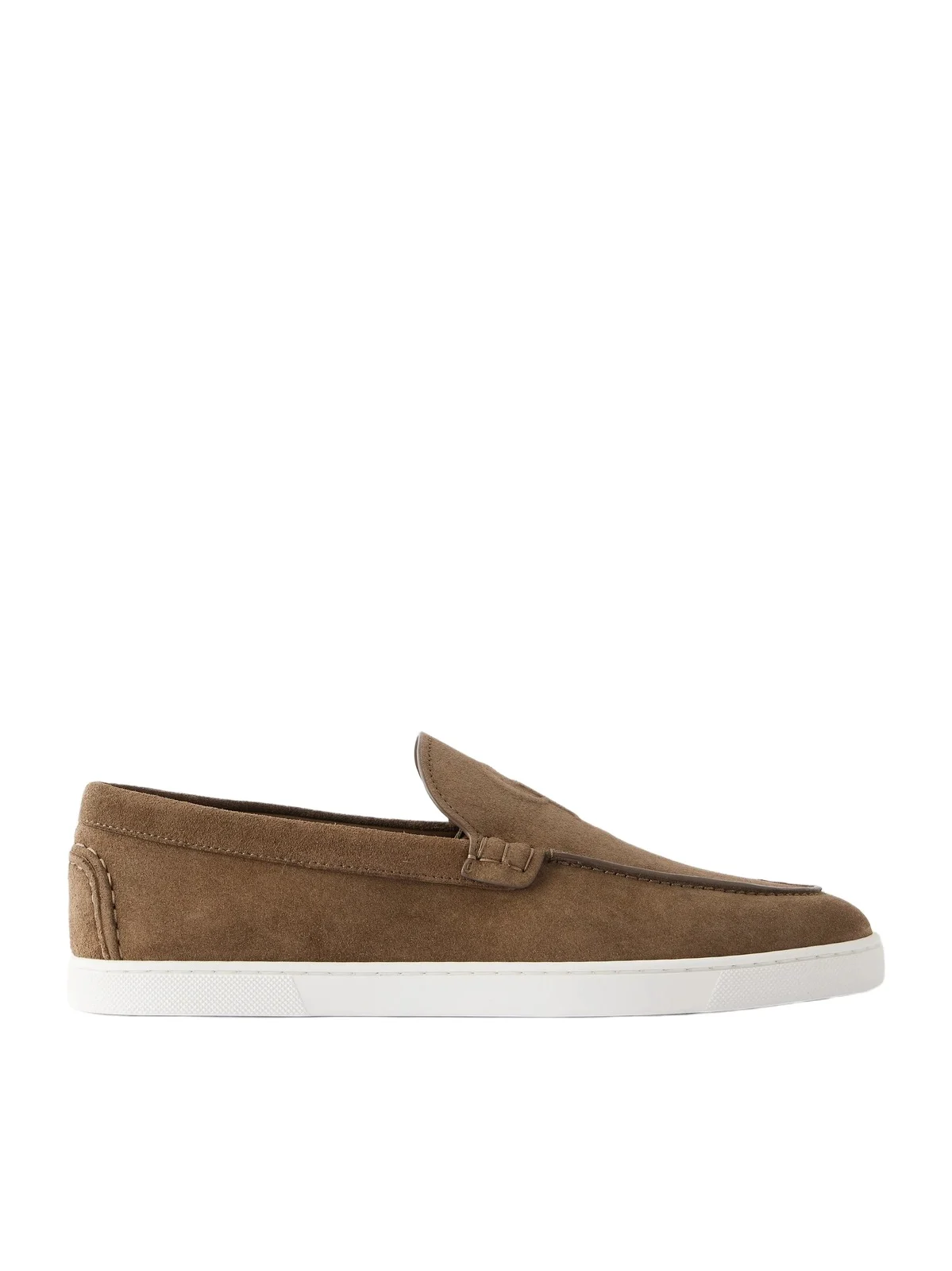 Christian Louboutin NeoCL Logo-Embossed Suede Boat Shoes - Men