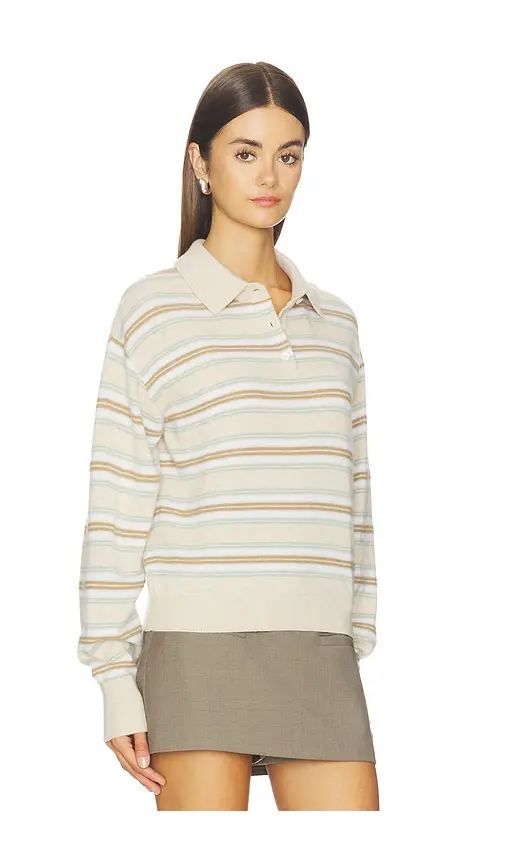 Guest In Residence Collegiate Stripe Polo | Thumbnail 2 Guest In Residence Collegiate Stripe Polo | Thumbnail 2