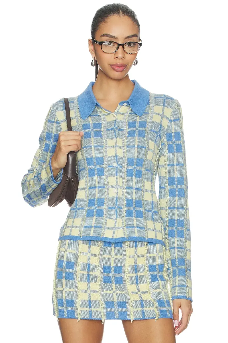 Fringe Plaid Elle Shirt Fringe Plaid Elle Shirt