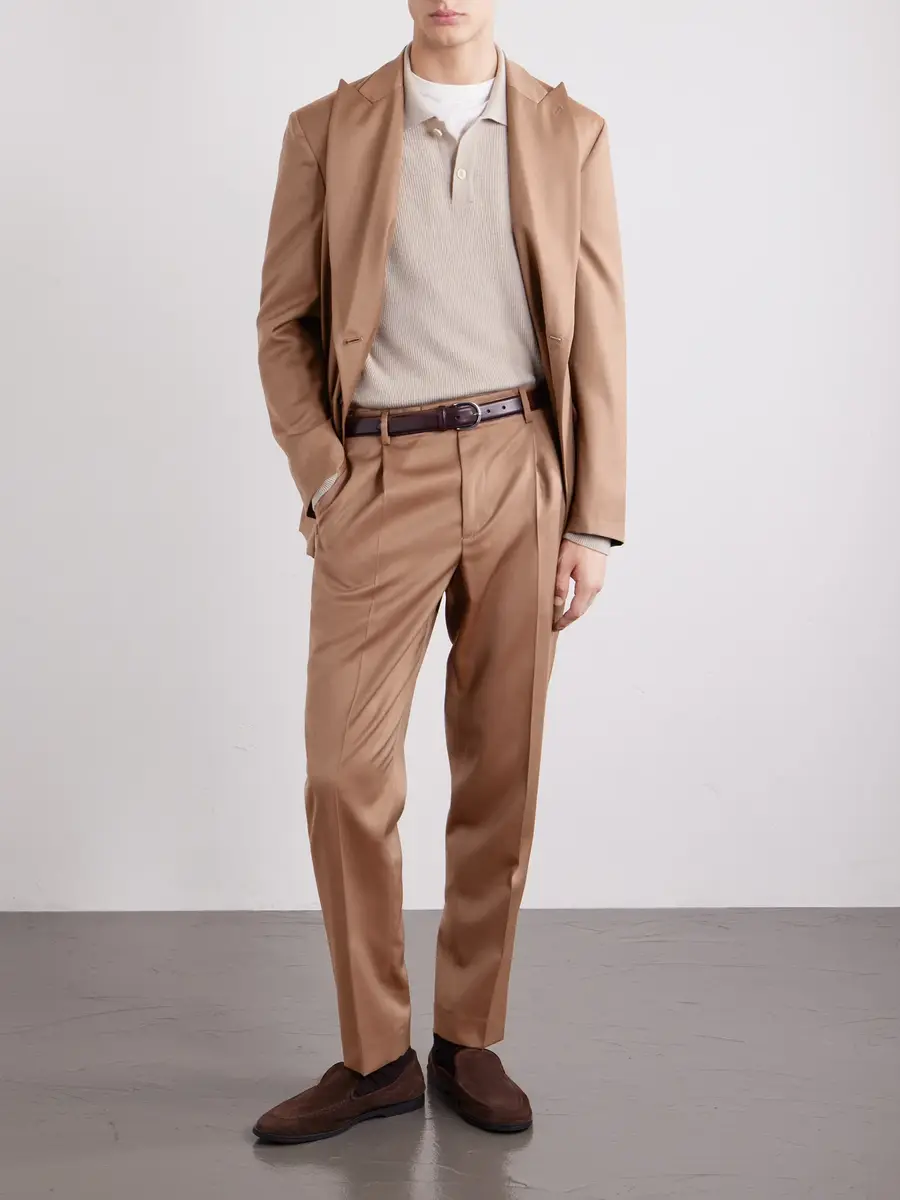 Barena Straight-Leg Pleated Virgin Wool Suit Trousers - Men | Thumbnail 2 Barena Straight-Leg Pleated Virgin Wool Suit Trousers - Men | Thumbnail 2