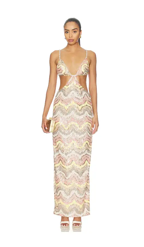 Bronx and Banco Sonia Sequin Cutout Maxi Dress | Image 1 Bronx and Banco Sonia Sequin Cutout Maxi Dress | Image 1