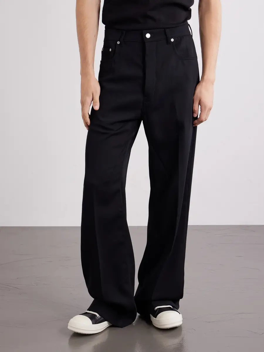 Rick Owens Geth Wide-Leg Wool Jeans - Men | Thumbnail 3