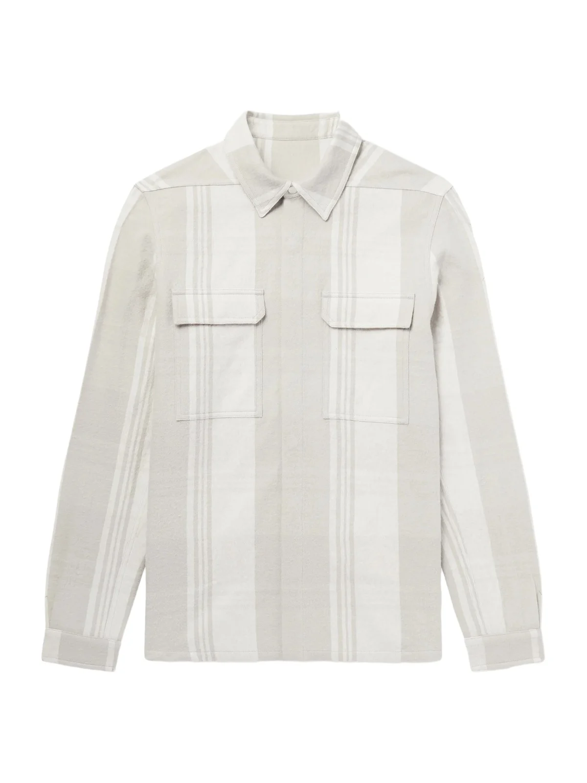 Rick Owens Striped Cotton and Wool-Blend Flannel Overshirt - Men