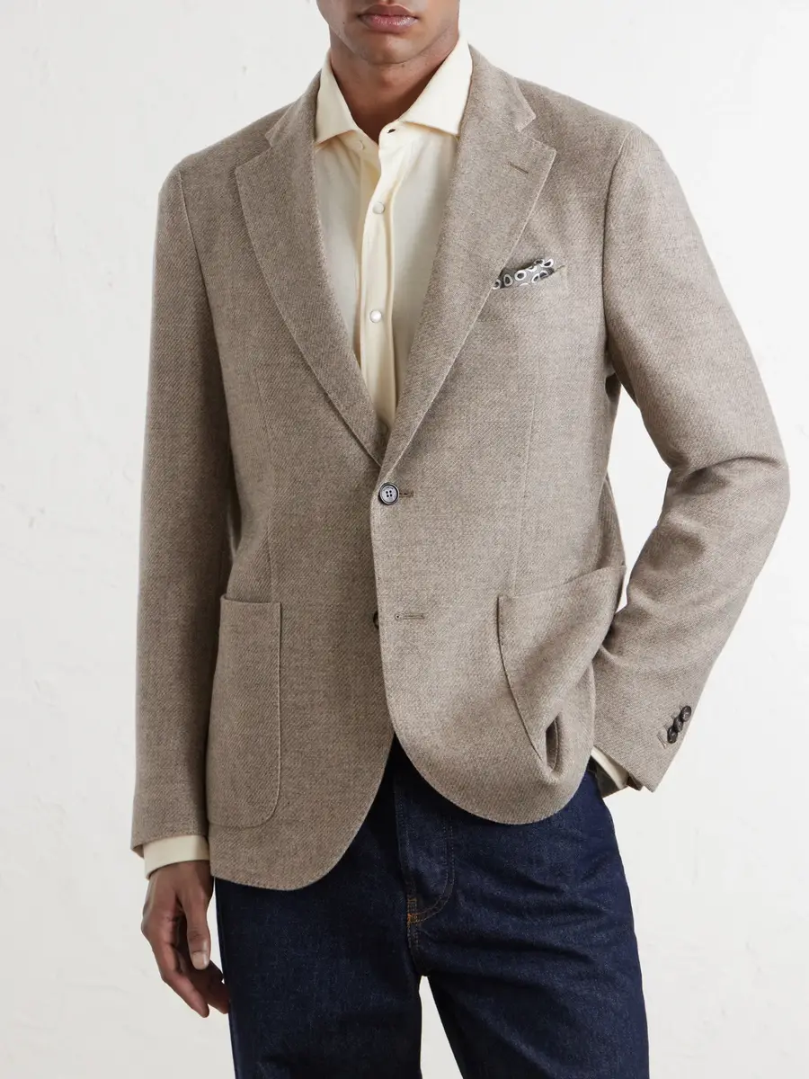 Slowear Incotex Cotton, Wool and Cashmere-Blend Jacquard Blazer - Men | Thumbnail 3 Slowear Incotex Cotton, Wool and Cashmere-Blend Jacquard Blazer - Men | Thumbnail 3