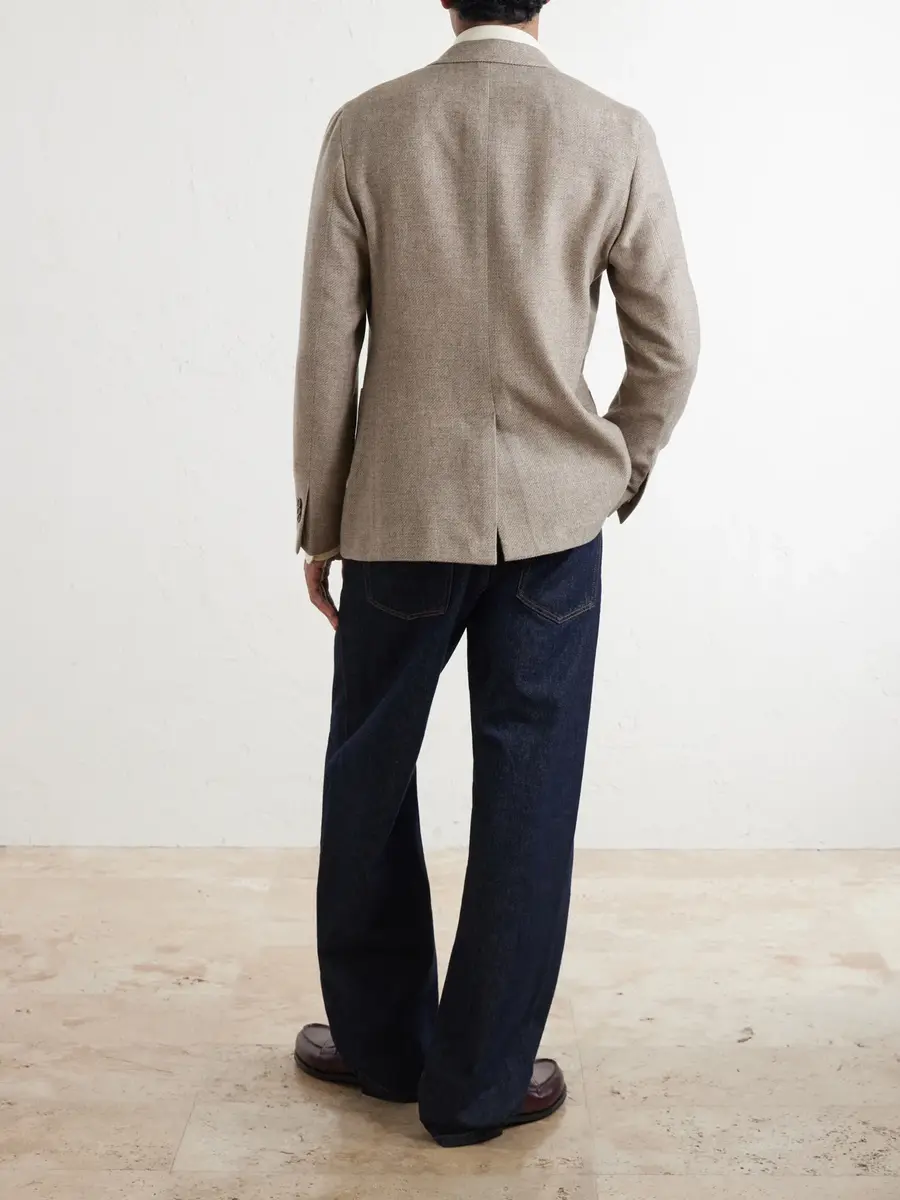 Slowear Incotex Cotton, Wool and Cashmere-Blend Jacquard Blazer - Men | Thumbnail 4 Slowear Incotex Cotton, Wool and Cashmere-Blend Jacquard Blazer - Men | Thumbnail 4