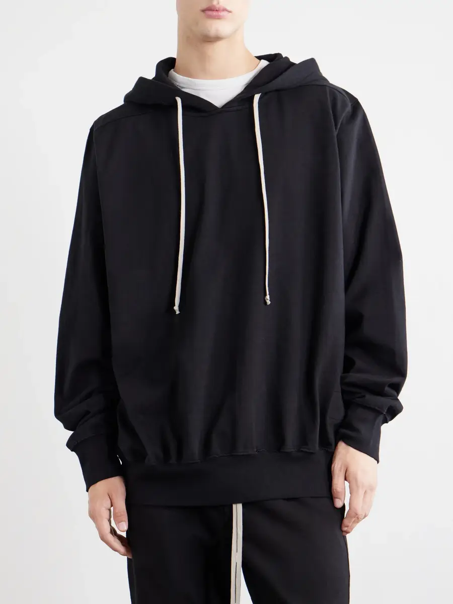 DRKSHDW by Rick Owens Oversized Cotton-Jersey Hoodie - Men | Thumbnail 3 DRKSHDW by Rick Owens Oversized Cotton-Jersey Hoodie - Men | Thumbnail 3