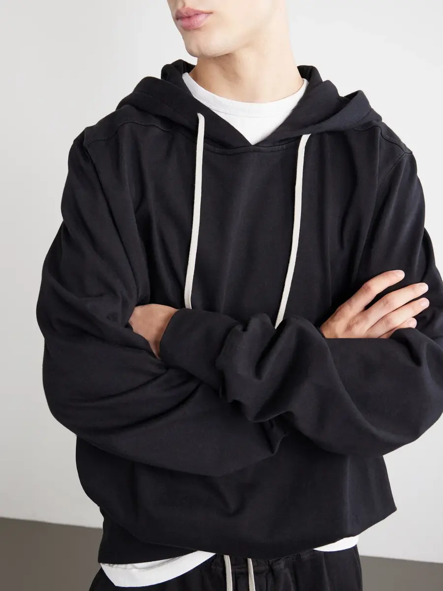 DRKSHDW by Rick Owens Oversized Cotton-Jersey Hoodie - Men | Thumbnail 5 DRKSHDW by Rick Owens Oversized Cotton-Jersey Hoodie - Men | Thumbnail 5