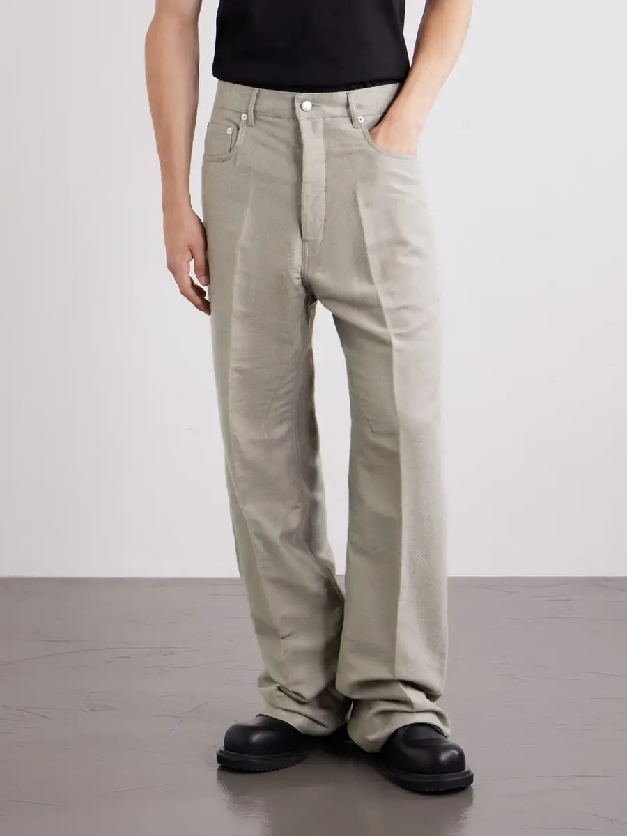 Rick Owens Geth Straight-Leg Ramie and Cotton-Blend Gabardine Trousers - Men | Thumbnail 3