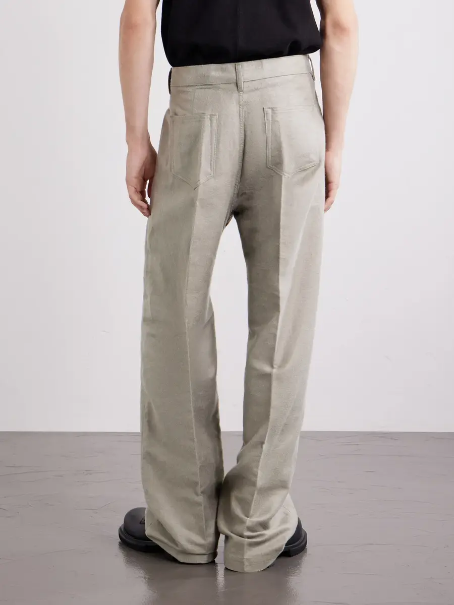 Rick Owens Geth Straight-Leg Ramie and Cotton-Blend Gabardine Trousers - Men | Thumbnail 4