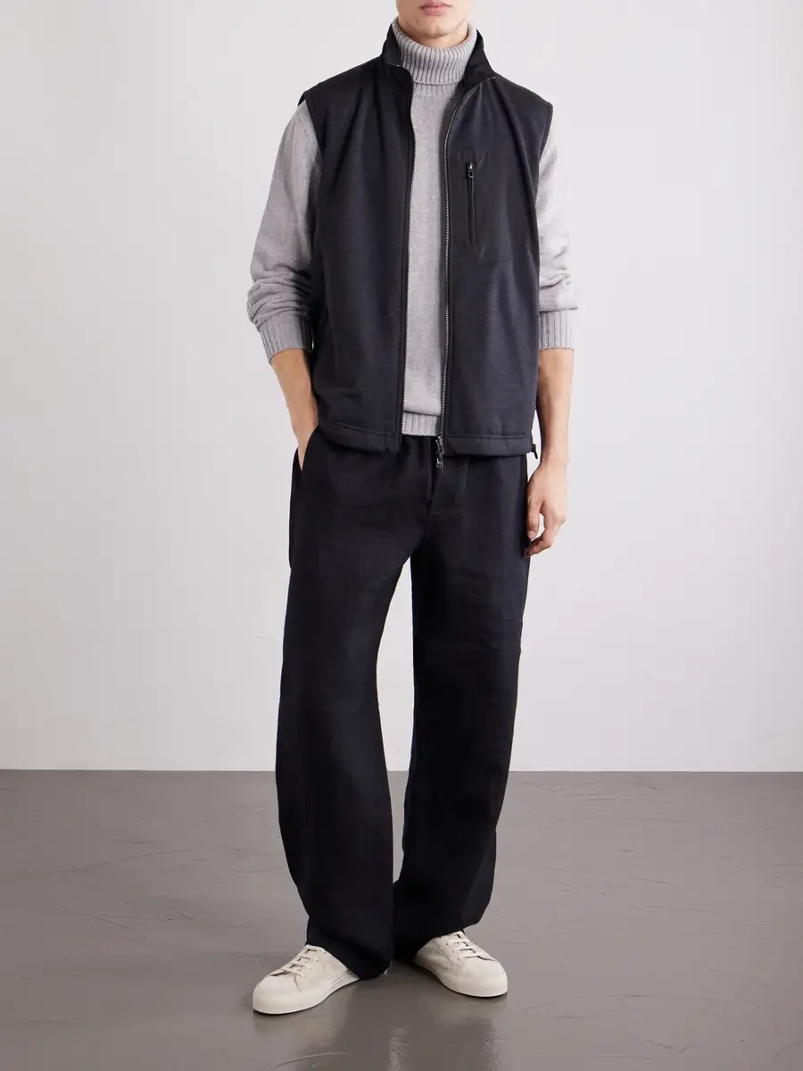 Sease Explorer Reversible Padded Wool-Blend Jersey and Micro-Ripstop Gilet - Men | Thumbnail 2