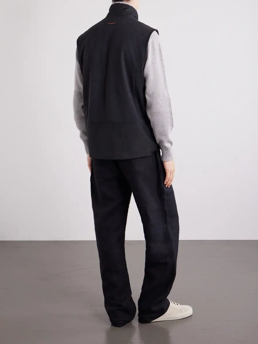 Sease Explorer Reversible Padded Wool-Blend Jersey and Micro-Ripstop Gilet - Men | Thumbnail 4