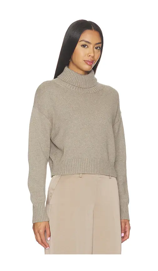 ENZA COSTA Cotton Cashmere Funnelneck Sweater | Thumbnail 2