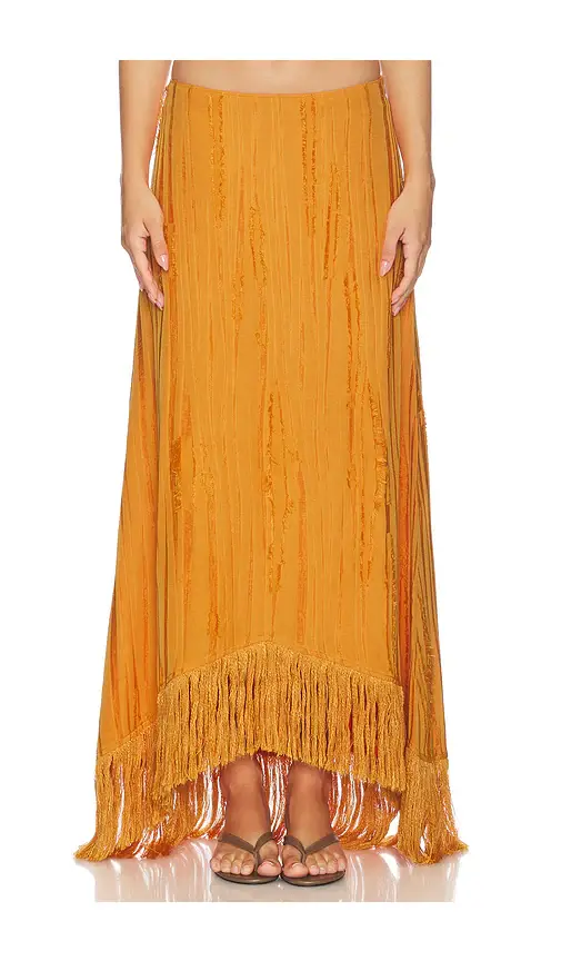 Yellow The Label Lennie Fringe Skirt | Thumbnail 2 Yellow The Label Lennie Fringe Skirt | Thumbnail 2