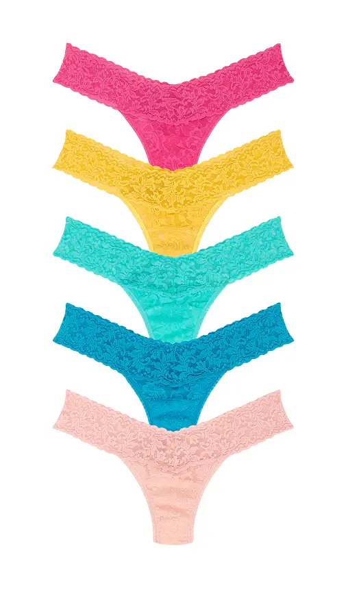 Hanky Panky Signature Lace Low Rise Thong 5 Pack | Image 1 Hanky Panky Signature Lace Low Rise Thong 5 Pack | Image 1
