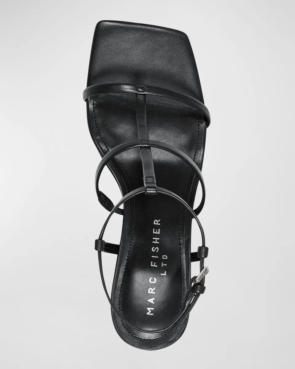Marc Fisher LTD Dennie Leather T-Strap Slingback Sandals | Thumbnail 4 Marc Fisher LTD Dennie Leather T-Strap Slingback Sandals | Thumbnail 4