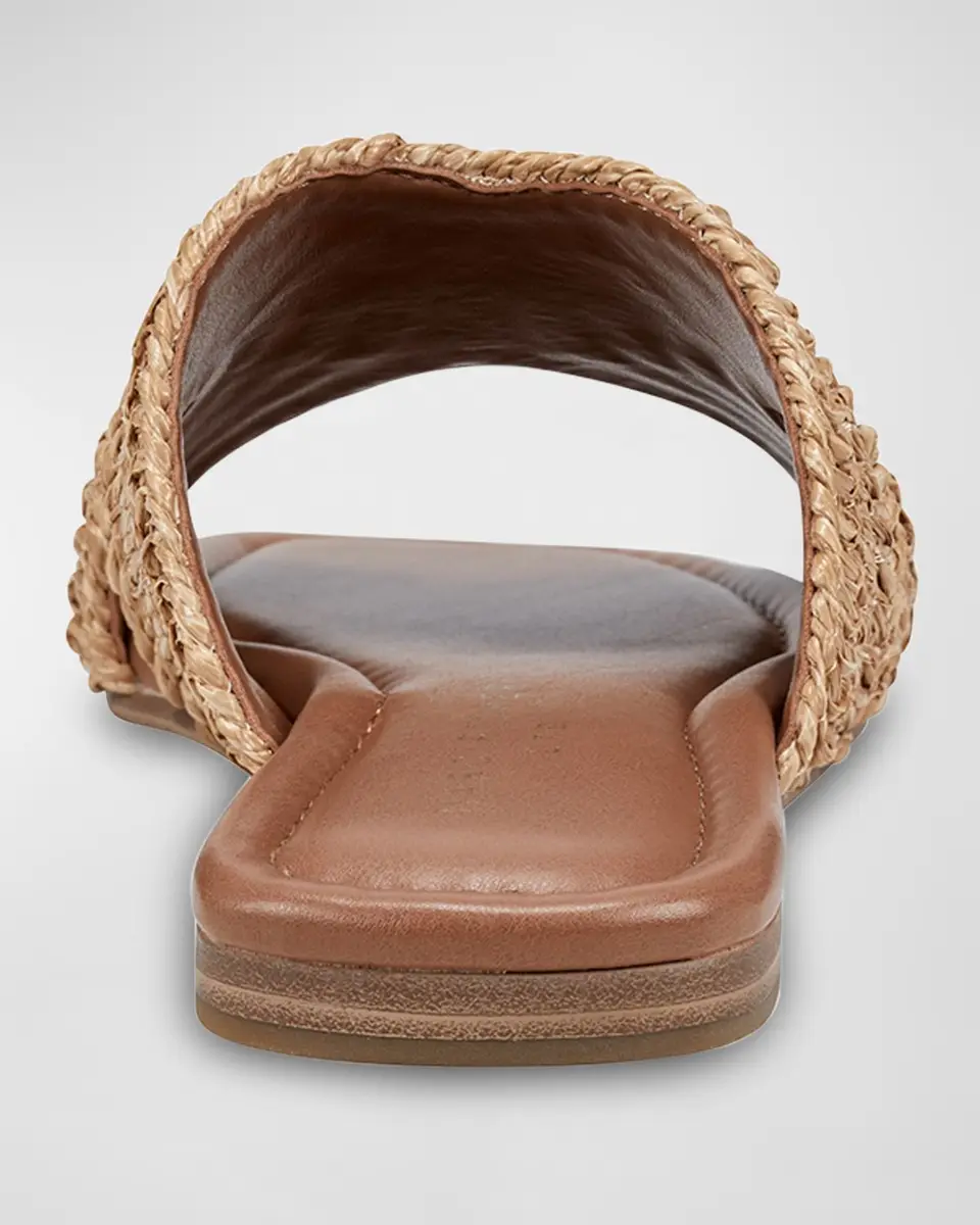 Marc Fisher LTD Narda Woven Raffia Flat Slide Sandals | Thumbnail 3 Marc Fisher LTD Narda Woven Raffia Flat Slide Sandals | Thumbnail 3