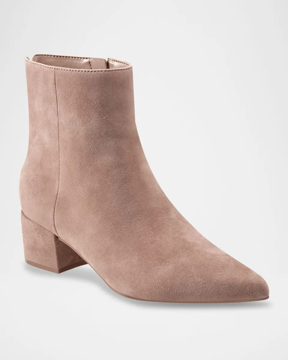 Marc Fisher LTD Leonna Leather Block-Heel Ankle Booties | Thumbnail 2 Marc Fisher LTD Leonna Leather Block-Heel Ankle Booties | Thumbnail 2