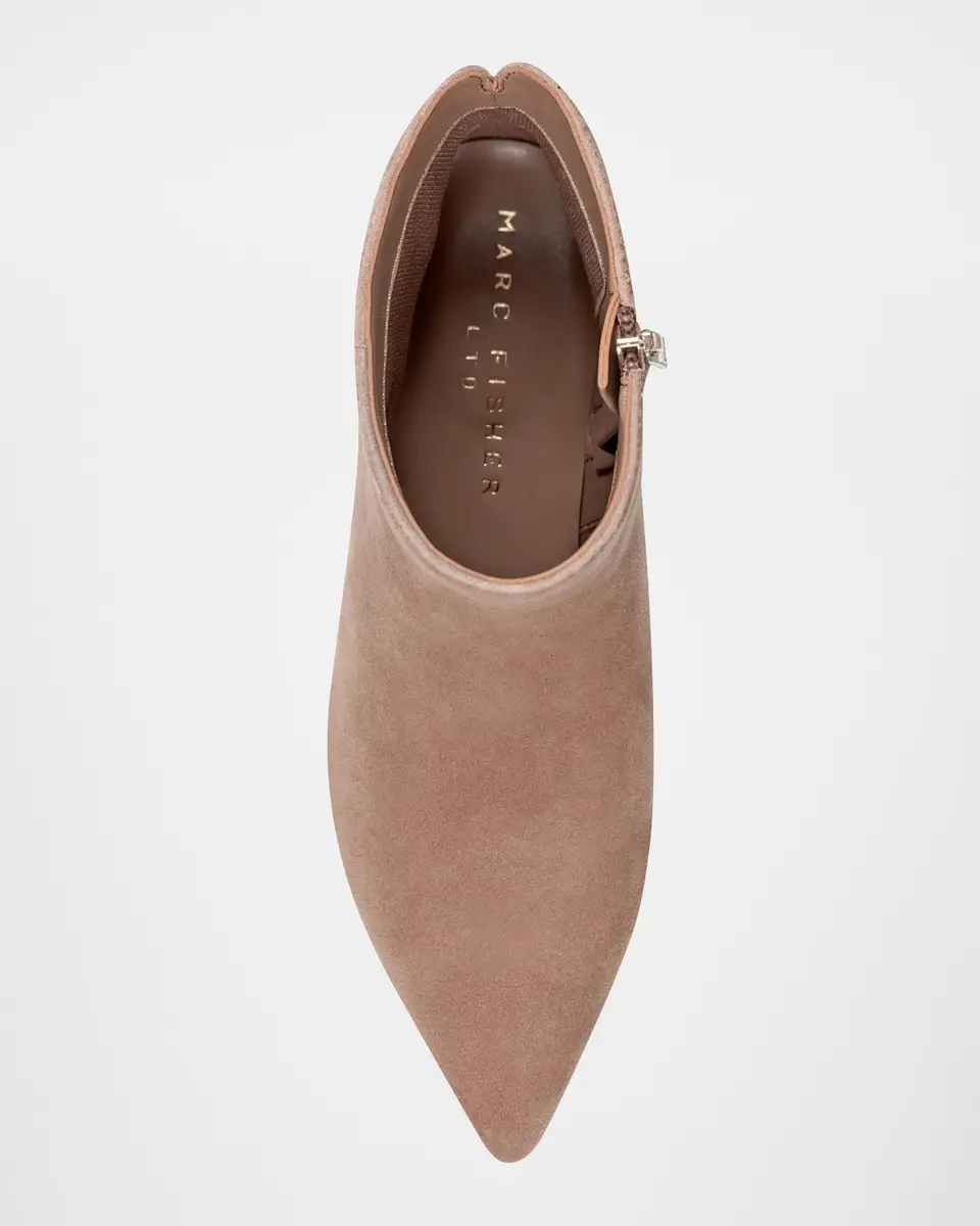 Marc Fisher LTD Leonna Leather Block-Heel Ankle Booties | Thumbnail 4 Marc Fisher LTD Leonna Leather Block-Heel Ankle Booties | Thumbnail 4