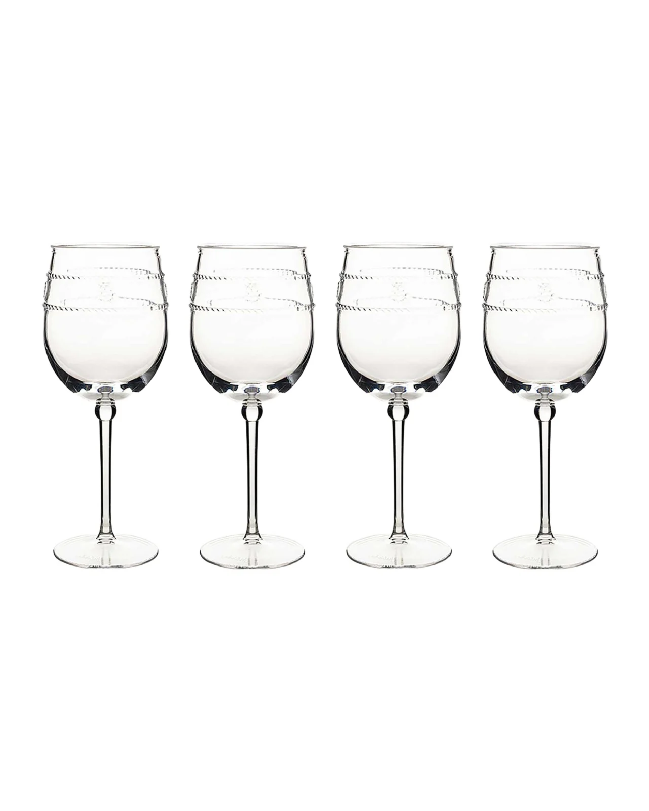 Juliska Isabella Acrylic Wine Glasses, Set of 4