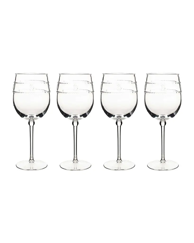 Juliska Isabella Acrylic Wine Glasses, Set of 4