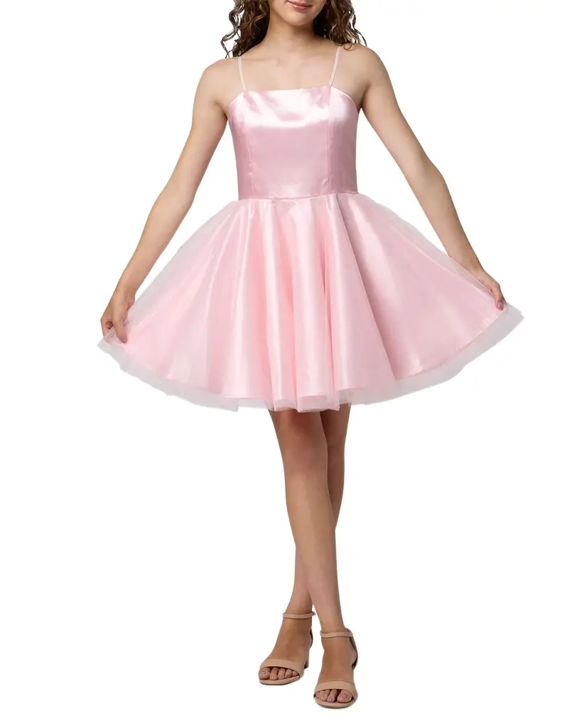 Un Deux Trois Girl's Satin & Tulle Party Dress, Size 7- | Image 1 Un Deux Trois Girl's Satin & Tulle Party Dress, Size 7- | Image 1