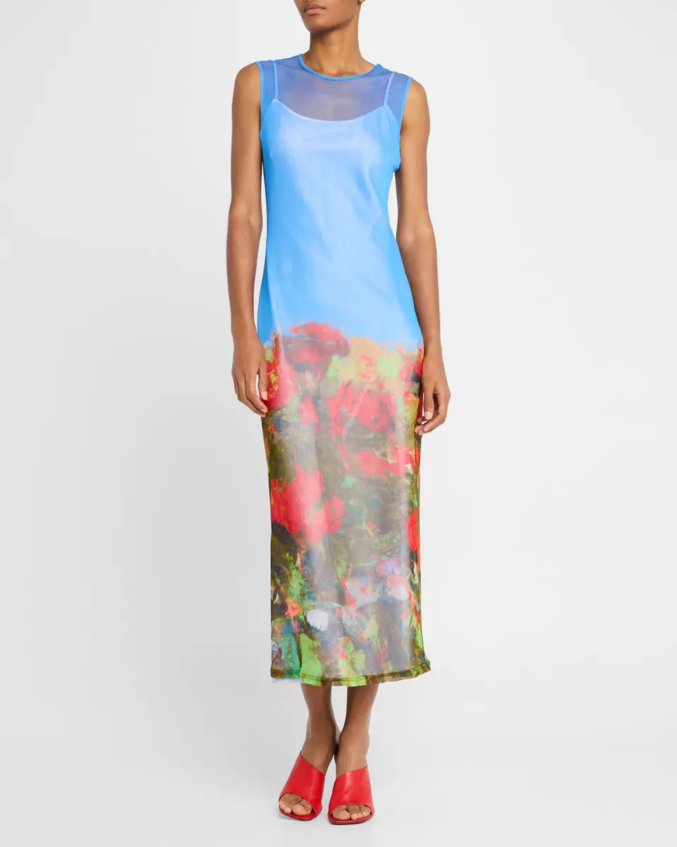 Wynn Hamlyn Printed Mesh Maxi Dress | Thumbnail 2 Wynn Hamlyn Printed Mesh Maxi Dress | Thumbnail 2