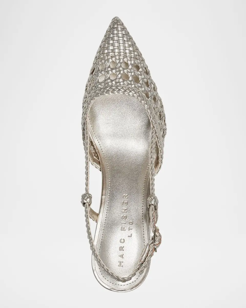 Marc Fisher LTD Zunnie Woven Leather Slingback Pumps | Thumbnail 4 Marc Fisher LTD Zunnie Woven Leather Slingback Pumps | Thumbnail 4