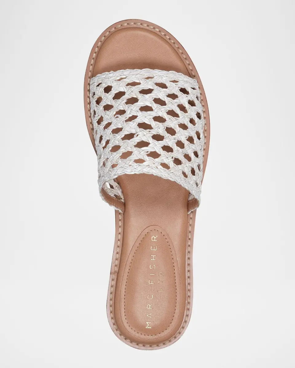 Marc Fisher LTD Glynne Woven Flat Slide Sandals | Thumbnail 4 Marc Fisher LTD Glynne Woven Flat Slide Sandals | Thumbnail 4