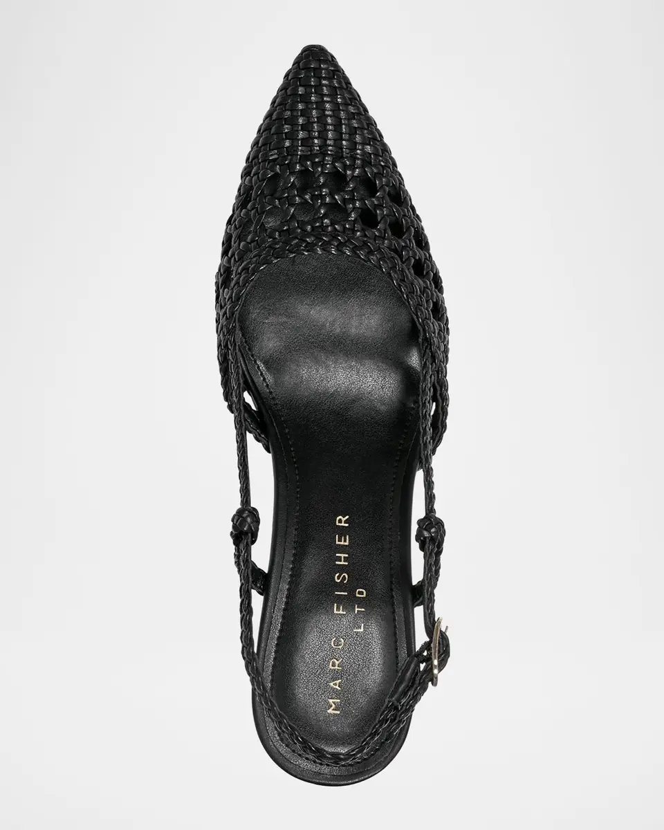 Marc Fisher LTD Zunnie Woven Leather Slingback Pumps | Thumbnail 4 Marc Fisher LTD Zunnie Woven Leather Slingback Pumps | Thumbnail 4