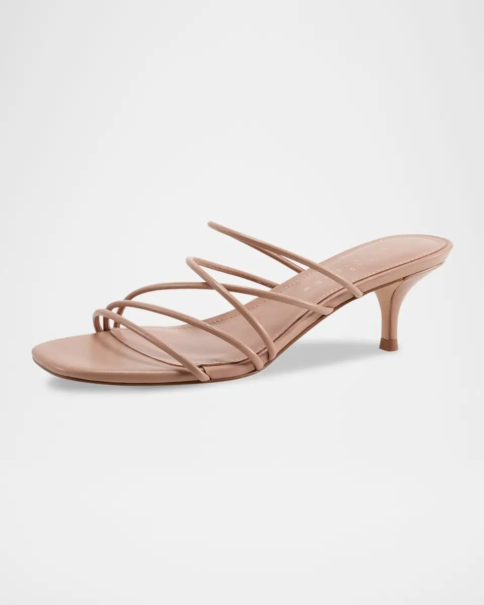 Marc Fisher LTD Banna Strappy Leather Kitten Slide Sandals | Thumbnail 3 Marc Fisher LTD Banna Strappy Leather Kitten Slide Sandals | Thumbnail 3