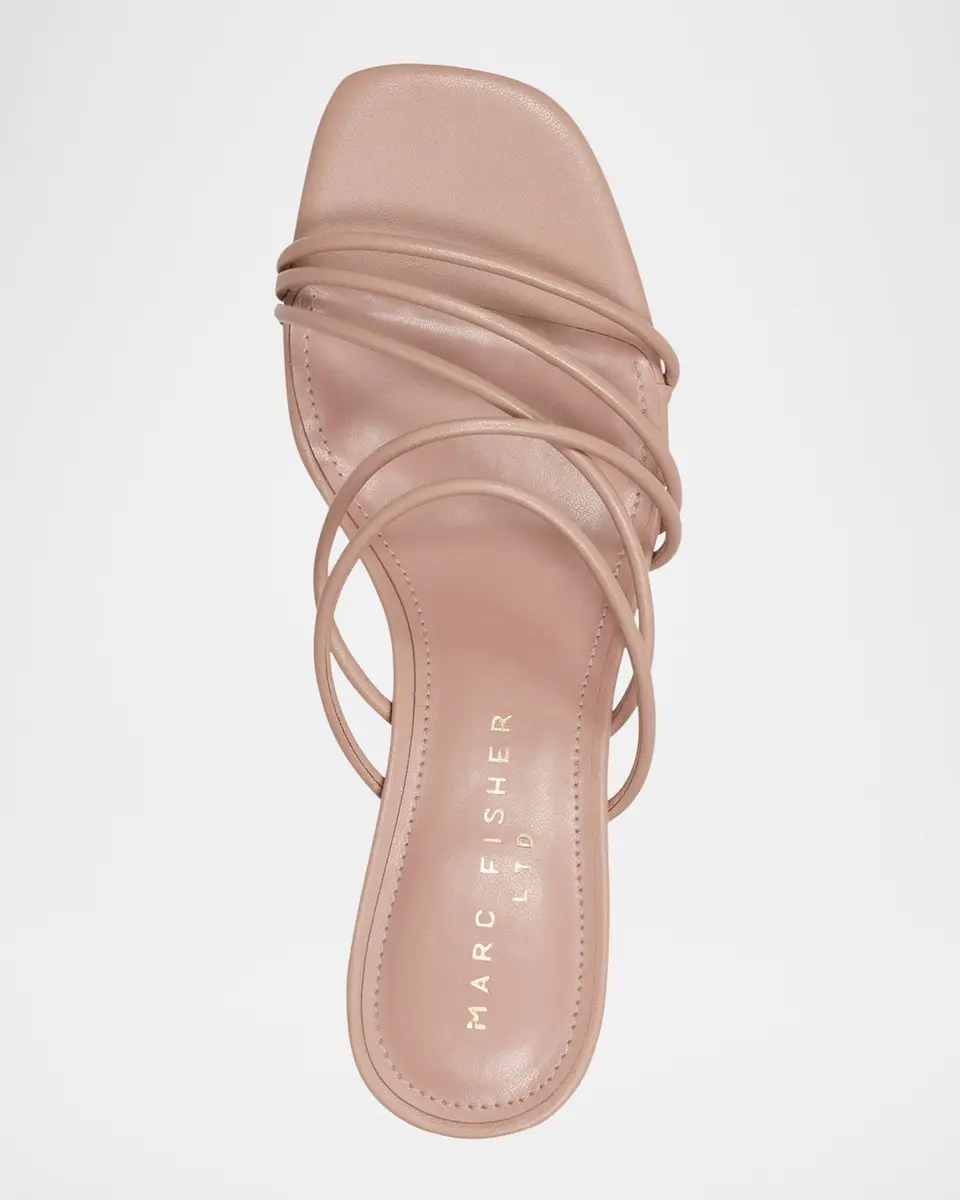 Marc Fisher LTD Banna Strappy Leather Kitten Slide Sandals | Thumbnail 4 Marc Fisher LTD Banna Strappy Leather Kitten Slide Sandals | Thumbnail 4
