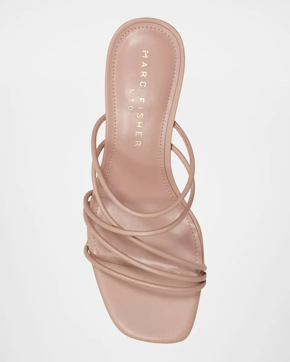 Marc Fisher LTD Banna Strappy Leather Kitten Slide Sandals | Thumbnail 5 Marc Fisher LTD Banna Strappy Leather Kitten Slide Sandals | Thumbnail 5