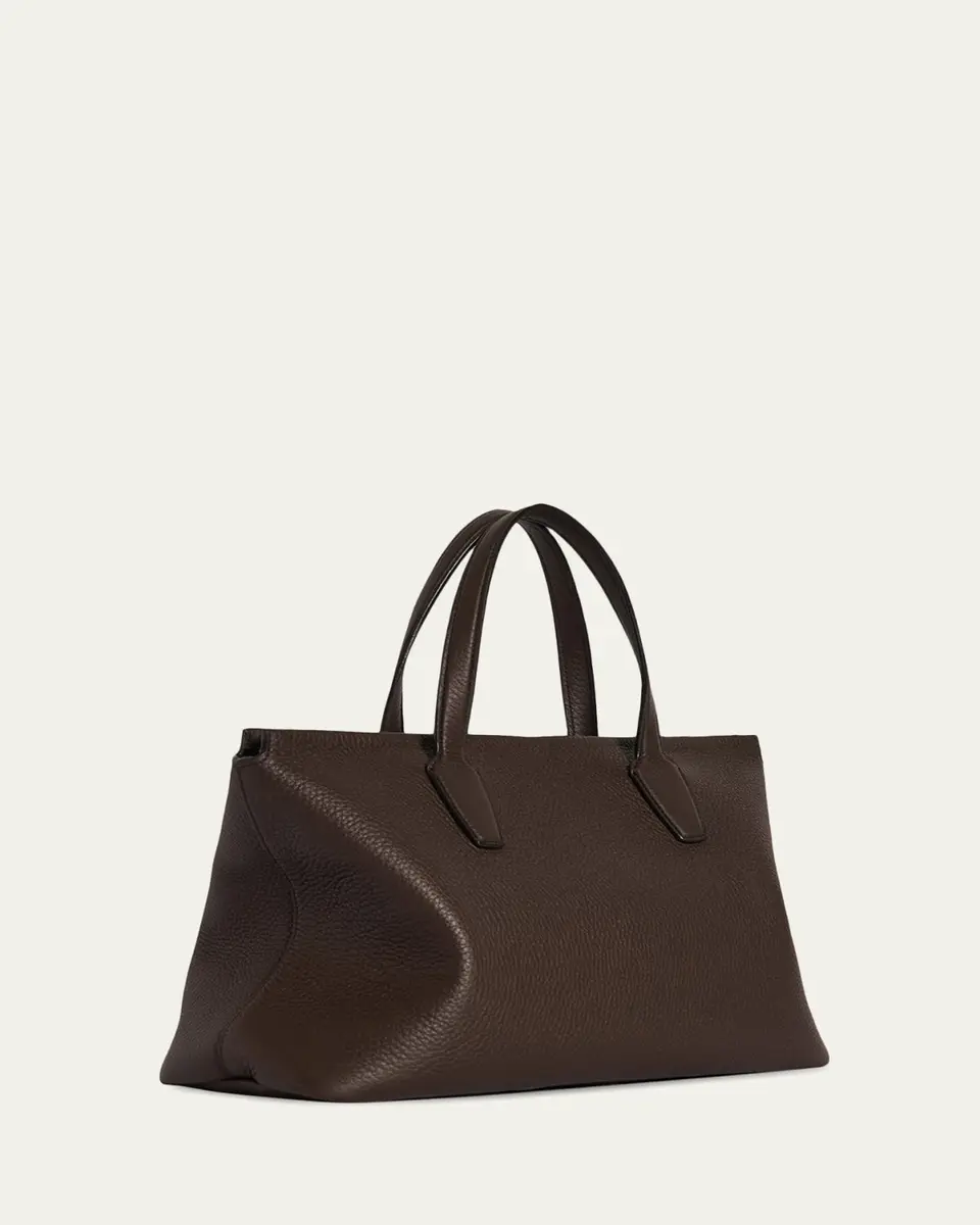 The Row Marcel Slouchy Top-Handle Bag in Grain Leather | Thumbnail 2 The Row Marcel Slouchy Top-Handle Bag in Grain Leather | Thumbnail 2