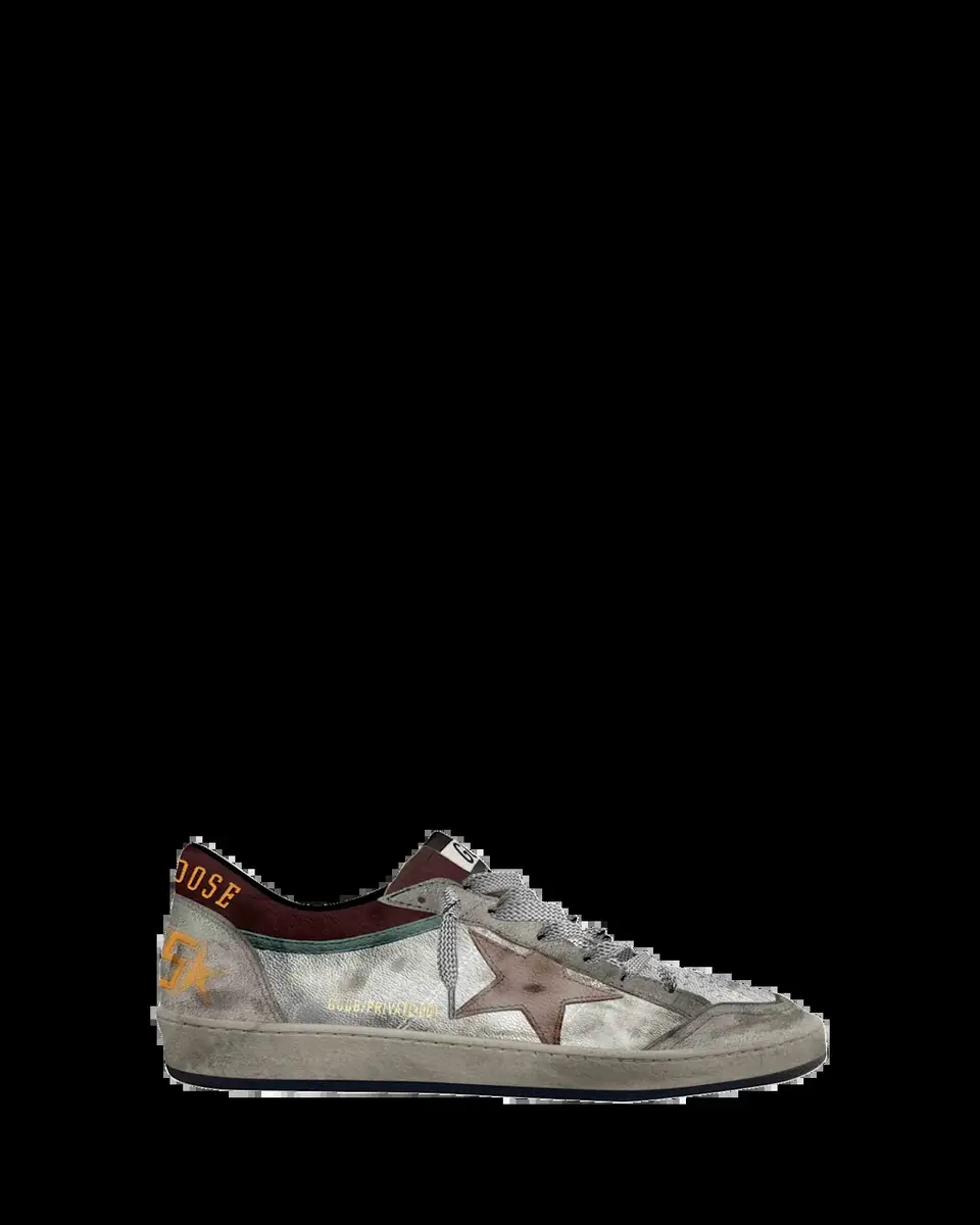Golden Goose Men's Ballstar Double Leather Low-Top Sneakers | Thumbnail 2