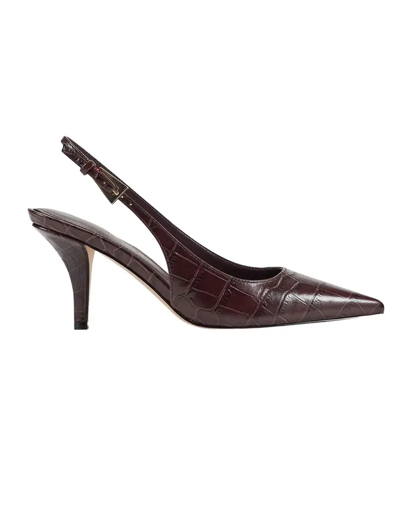 Marc Fisher LTD Dorie Croc-Embossed Leather Slingback Pumps | Image 1 Marc Fisher LTD Dorie Croc-Embossed Leather Slingback Pumps | Image 1