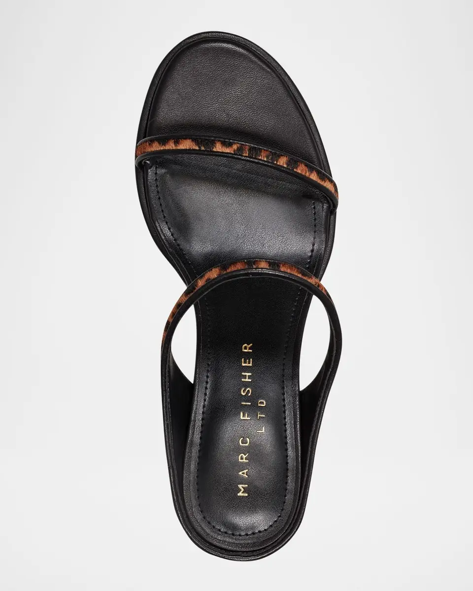 Marc Fisher LTD Alonde Leopard Calf Hair Sandals | Thumbnail 4 Marc Fisher LTD Alonde Leopard Calf Hair Sandals | Thumbnail 4