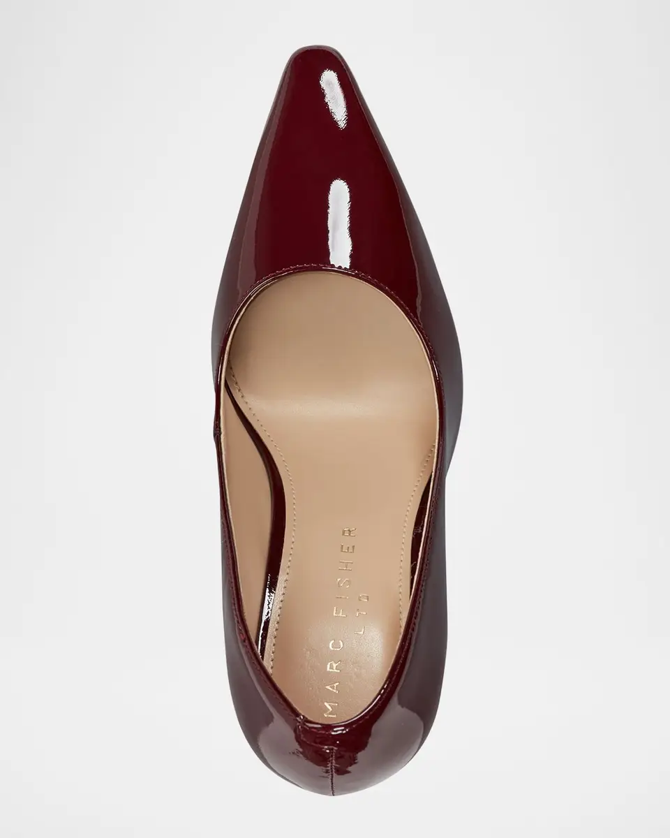 Marc Fisher LTD Minny Patent Leather Snip Toe Block-Heel Pumps | Thumbnail 4 Marc Fisher LTD Minny Patent Leather Snip Toe Block-Heel Pumps | Thumbnail 4