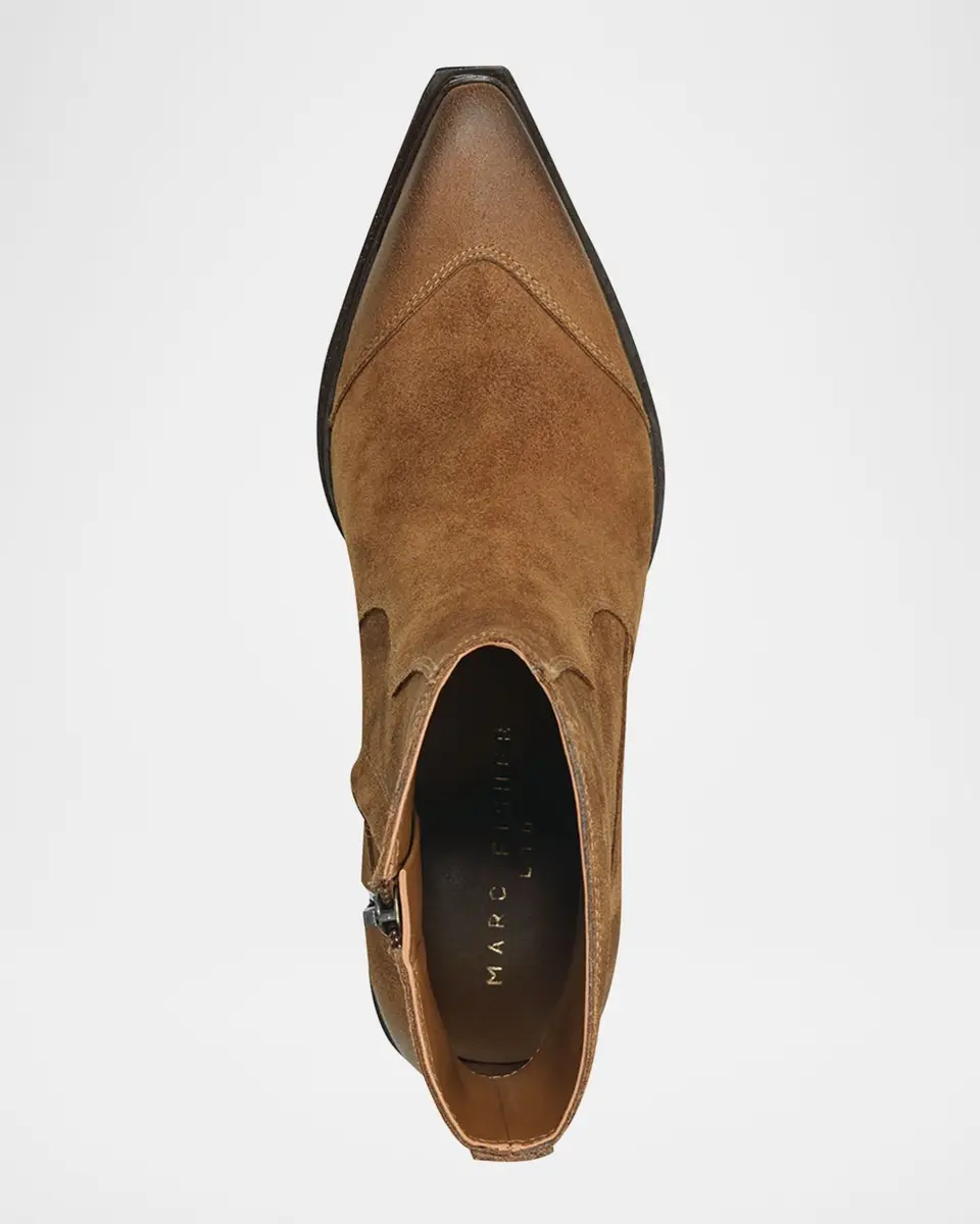 Marc Fisher LTD Giulie Leather Western Booties | Thumbnail 4 Marc Fisher LTD Giulie Leather Western Booties | Thumbnail 4