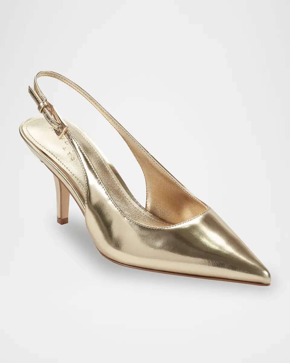 Marc Fisher LTD Dorie Metallic Leather Slingback Pumps | Thumbnail 2 Marc Fisher LTD Dorie Metallic Leather Slingback Pumps | Thumbnail 2